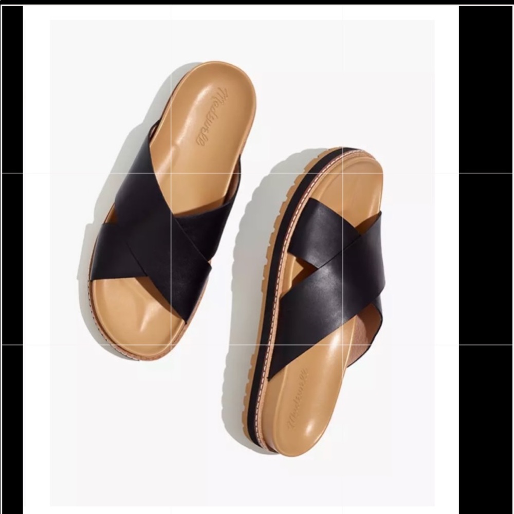 Madewell Dayna lugsole slide sandal in leather - Picture 8 of 15